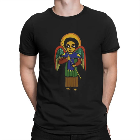 Ethiopian Cross Art Ethiopia Men's TShirt The Angels Fashion T Shirt Original Sweatshirts New Trend